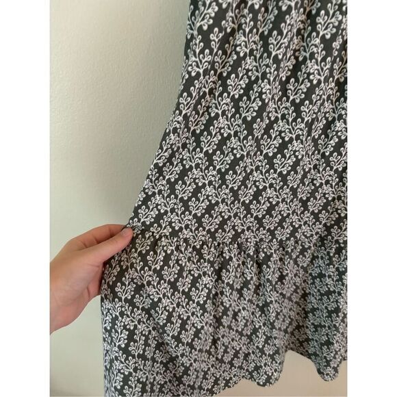 Loft SZ XS Lot of Two Dresses Smocked Tiered Sun Dresses Red and Gray Printed - Picture 7 of 11